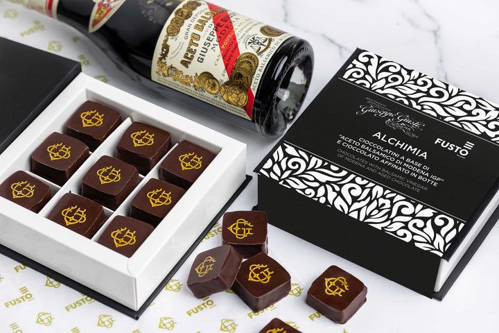 chocolates crafted by Fusto with Giusti Balsamic Vinegar of Modena