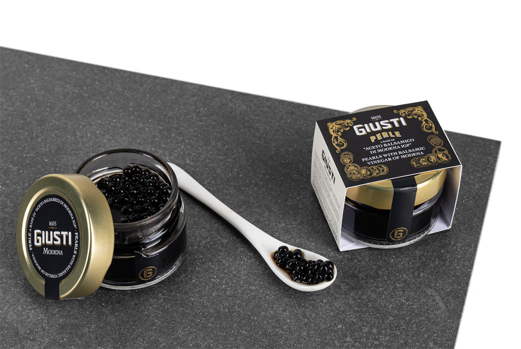 Perlen aus Aceto Balsamico di Modena IGP